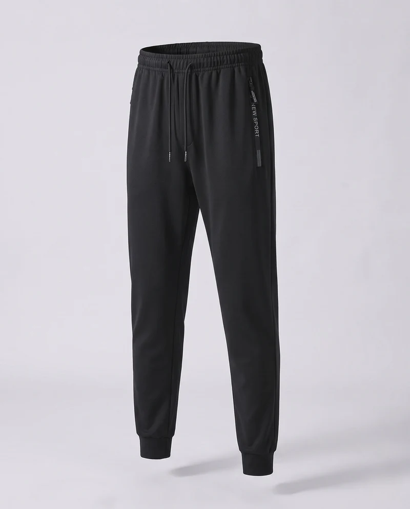 Herren Sportliche Jogginghose mit geradem Bein, elastischem Bund & Reißverschlusstasche Nord Taschen