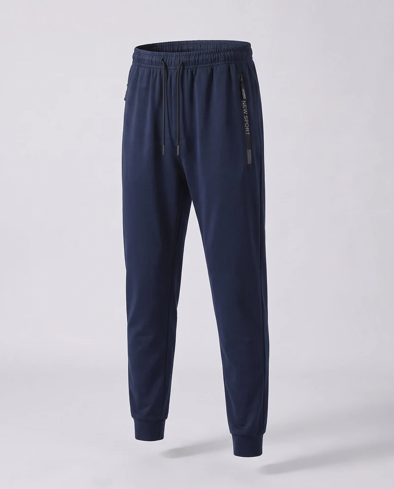Herren Sportliche Jogginghose mit geradem Bein, elastischem Bund & Reißverschlusstasche Nord Taschen