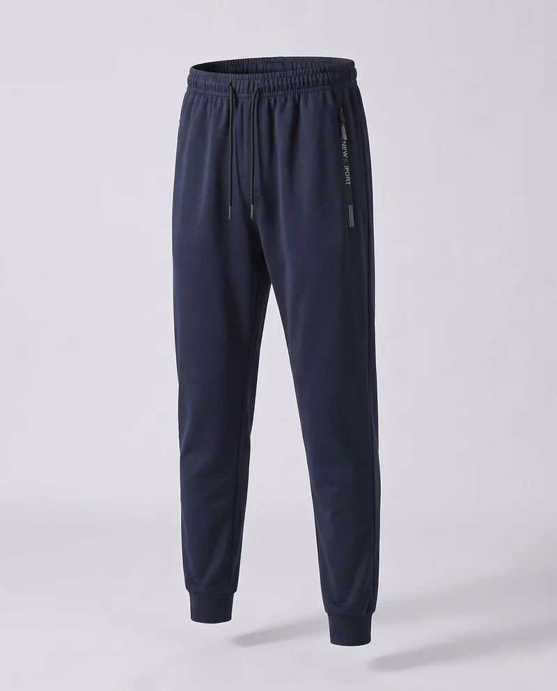 Herren Sportliche Jogginghose mit geradem Bein, elastischem Bund & Reißverschlusstasche Nord Taschen