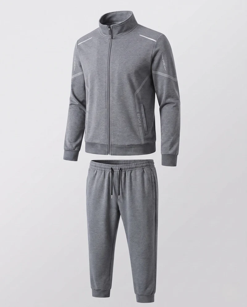 Herren Sportlicher Trainingsanzug mit Reißverschlussjacke & elastischer Jogginghose aus Funktionsjersey Nord Taschen