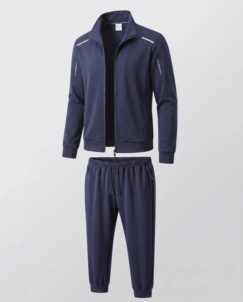 Herren Sportlicher Trainingsanzug mit Reißverschlussjacke & elastischer Jogginghose aus Funktionsjersey Nord Taschen