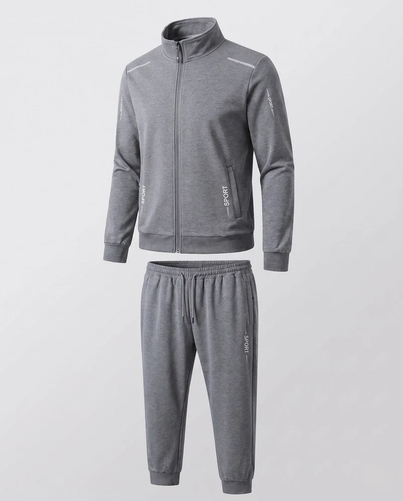 Herren Sportlicher Trainingsanzug mit Reißverschlussjacke & elastischer Jogginghose aus Funktionsjersey Nord Taschen