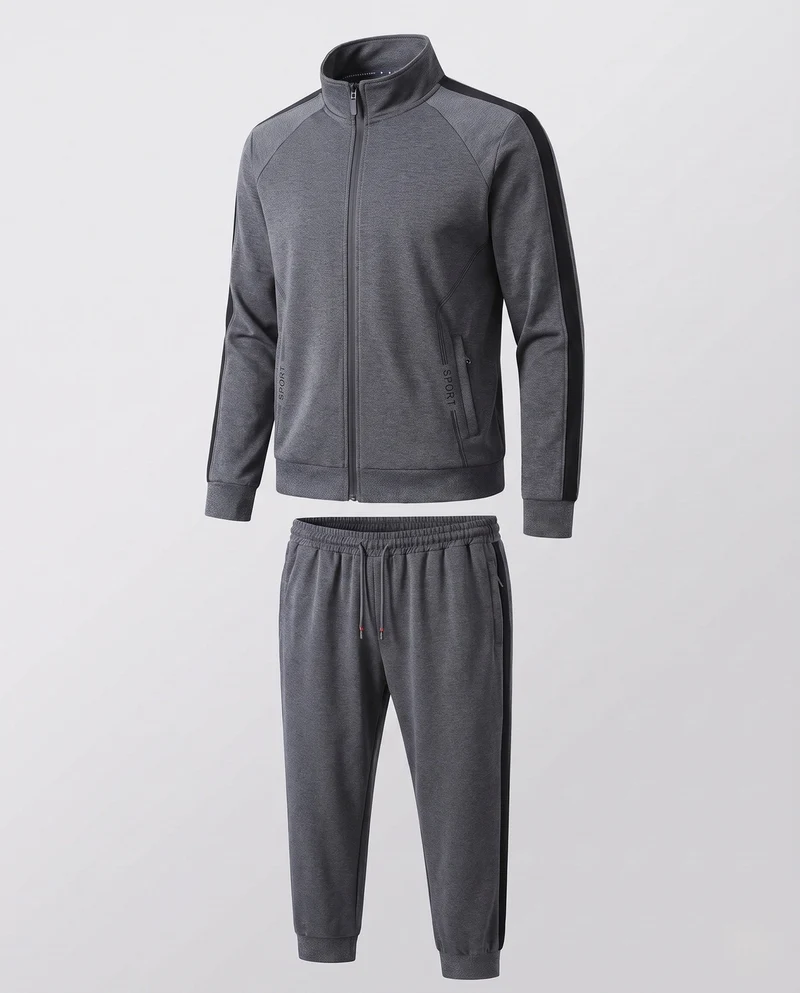Herren Sportlicher Trainingsanzug mit Reißverschlussjacke & elastischer Jogginghose aus Funktionsjersey Nord Taschen