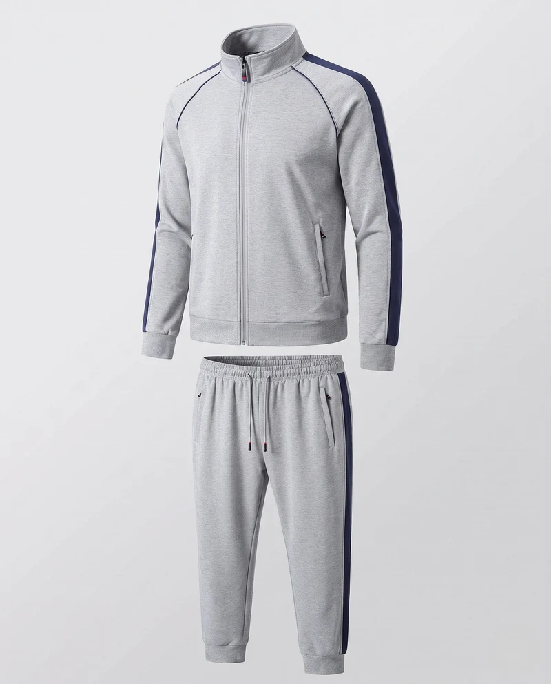 Herren Sportlicher Trainingsanzug mit Reißverschlussjacke & elastischer Jogginghose aus Funktionsjersey Nord Taschen
