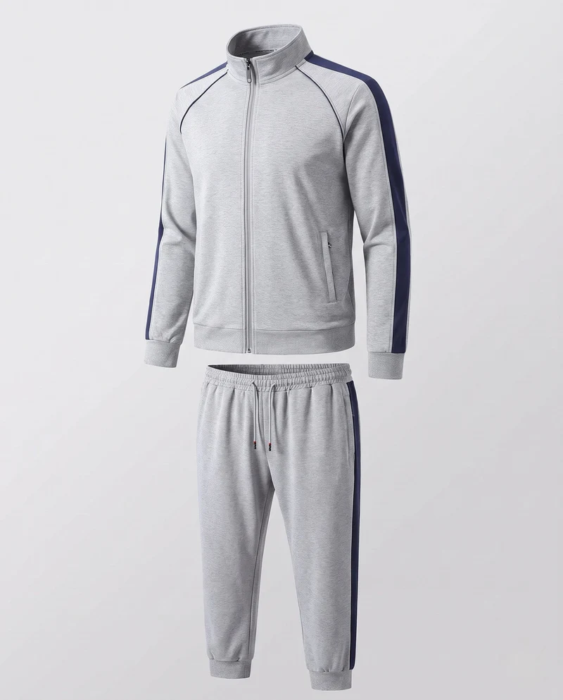 Herren Sportlicher Trainingsanzug mit Reißverschlussjacke & elastischer Jogginghose aus Funktionsjersey Nord Taschen
