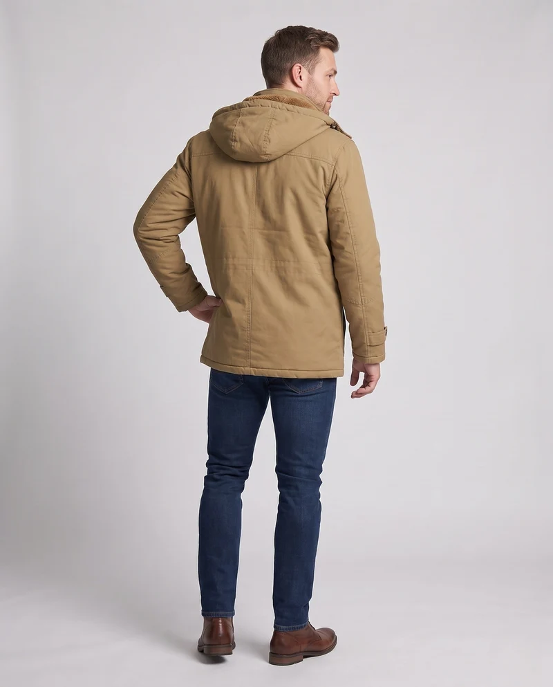 Herren Robust-Canvas-Feldjacke mit Kapuze, Multifachtaschen & tailliertem Schnitt Nord Taschen