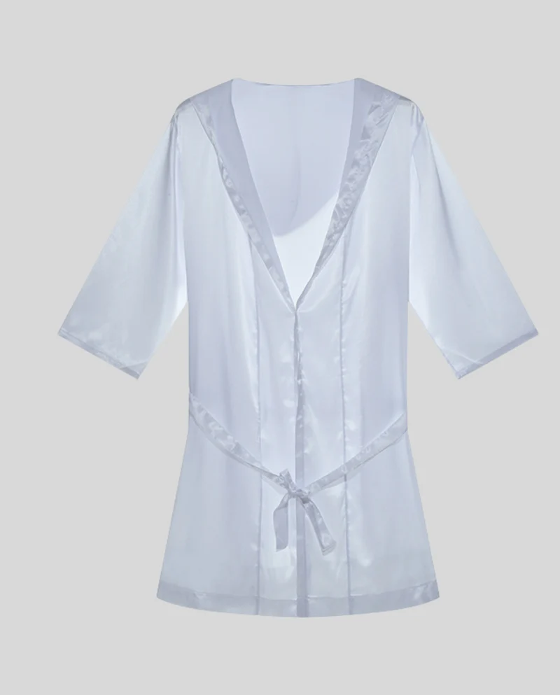 Herren Satin Bademantel