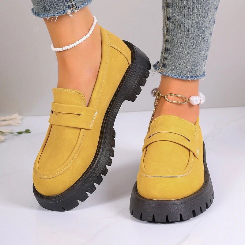 Damen Grobsohlen-Loafer in Veloursoptik mit Komfortfußbett Nord Taschen