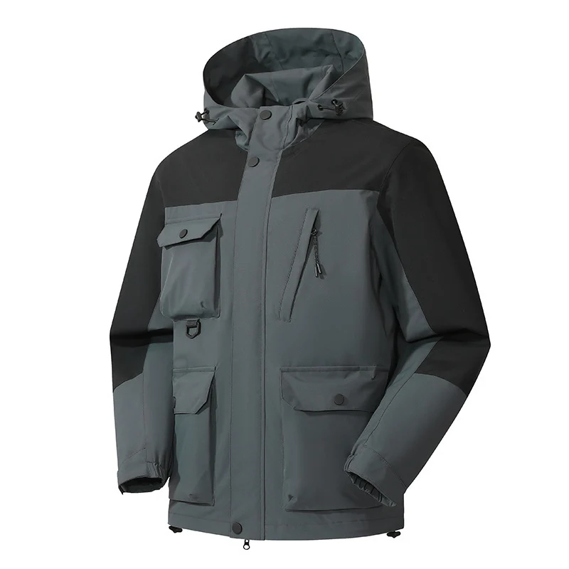 Herren Technische Utility-Fieldjacke mit Kapuze, Mehrfachtaschen und windabweisender Shell Nord Taschen