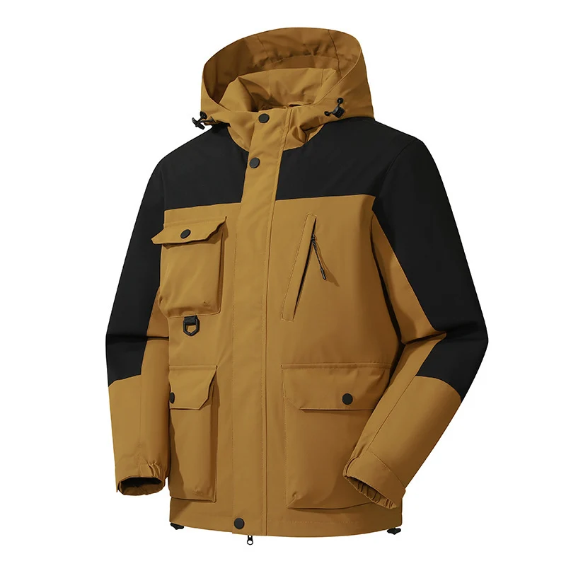 Herren Technische Utility-Fieldjacke mit Kapuze, Mehrfachtaschen und windabweisender Shell Nord Taschen