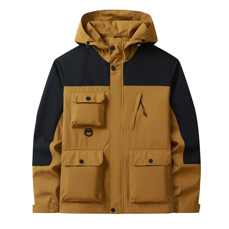 Herren Technische Utility-Fieldjacke mit Kapuze, Mehrfachtaschen und windabweisender Shell Nord Taschen