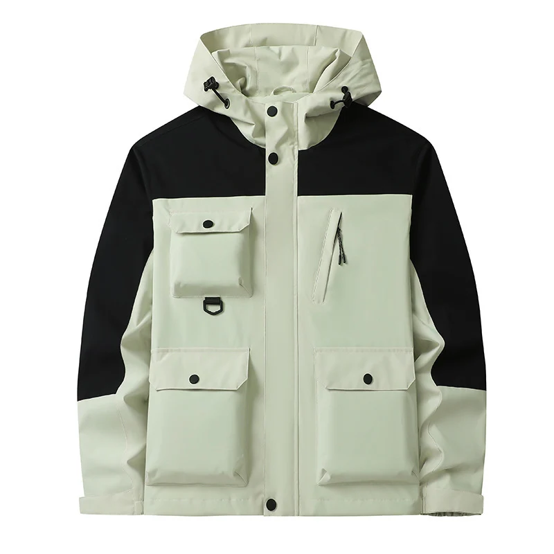 Herren Technische Utility-Fieldjacke mit Kapuze, Mehrfachtaschen und windabweisender Shell Nord Taschen