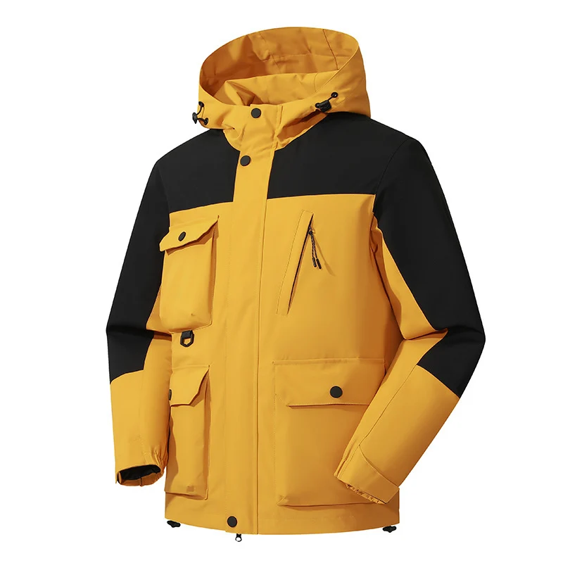 Herren Technische Utility-Fieldjacke mit Kapuze, Mehrfachtaschen und windabweisender Shell Nord Taschen