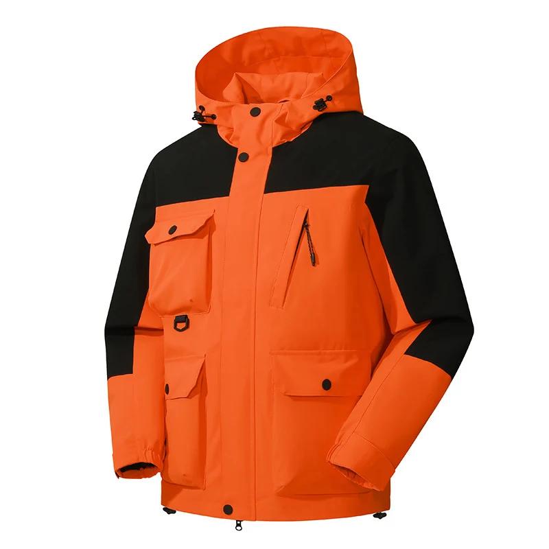 Herren Technische Utility-Fieldjacke mit Kapuze, Mehrfachtaschen und windabweisender Shell Nord Taschen