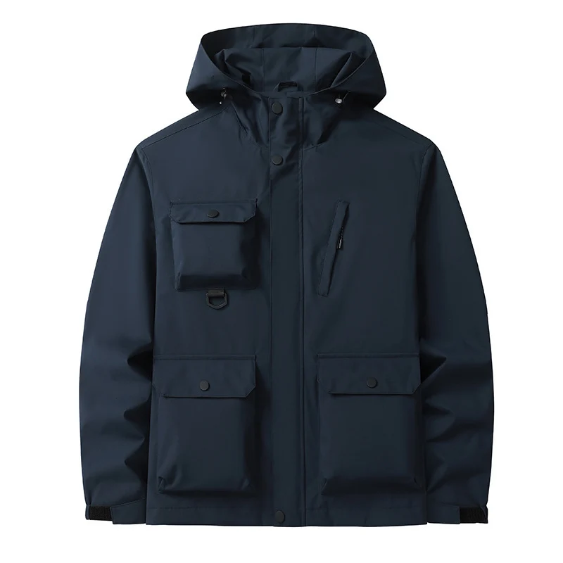 Herren Technische Utility-Fieldjacke mit Kapuze, Mehrfachtaschen und windabweisender Shell Nord Taschen