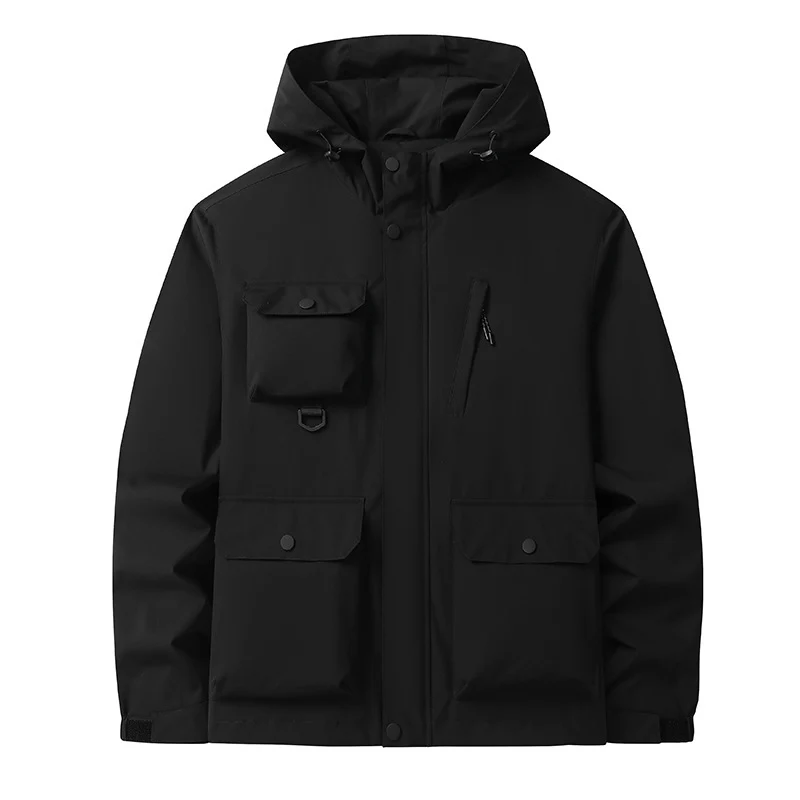 Herren Technische Utility-Fieldjacke mit Kapuze, Mehrfachtaschen und windabweisender Shell Nord Taschen