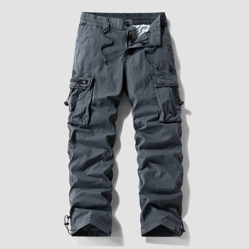 Herren Robuste Cargo‑Hose im Tactical‑Utility‑Stil mit elastischem Bund und Multifachtaschen Nord Taschen