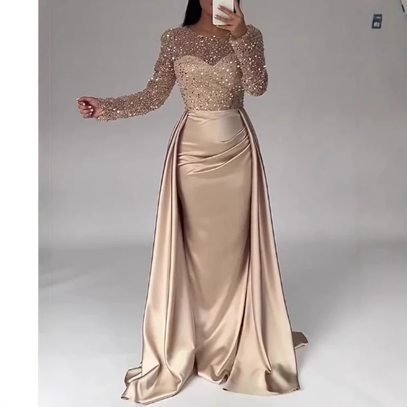 Damen Elegantes Abendkleid mit Glitzerdetails und fließendem Stoff - Vittorelli