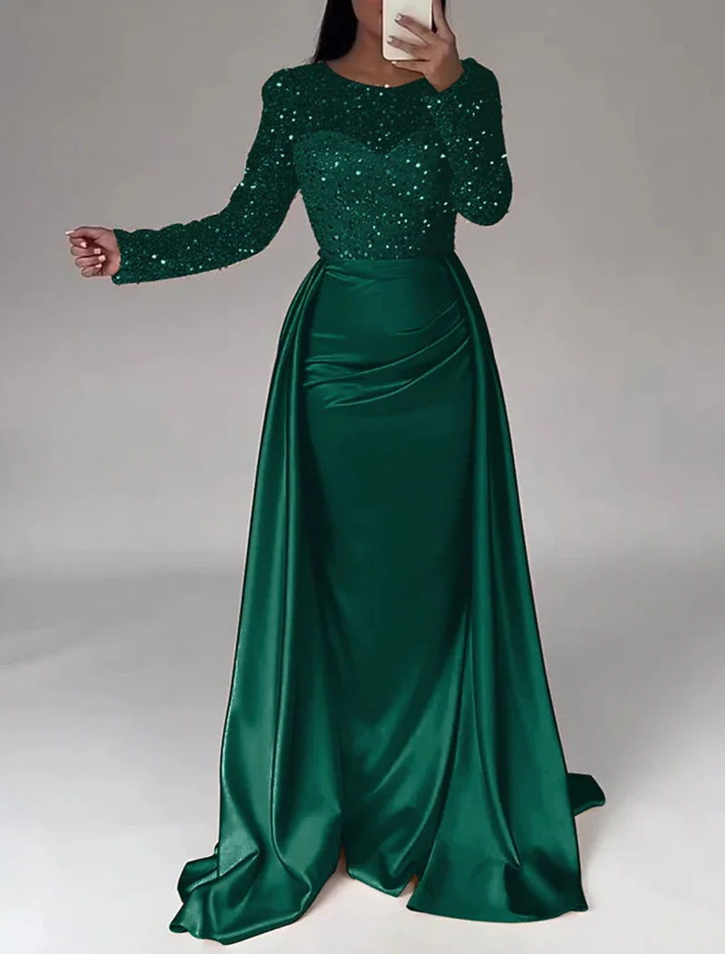 Damen Elegantes Abendkleid mit Glitzerdetails und fließendem Stoff - Vittorelli