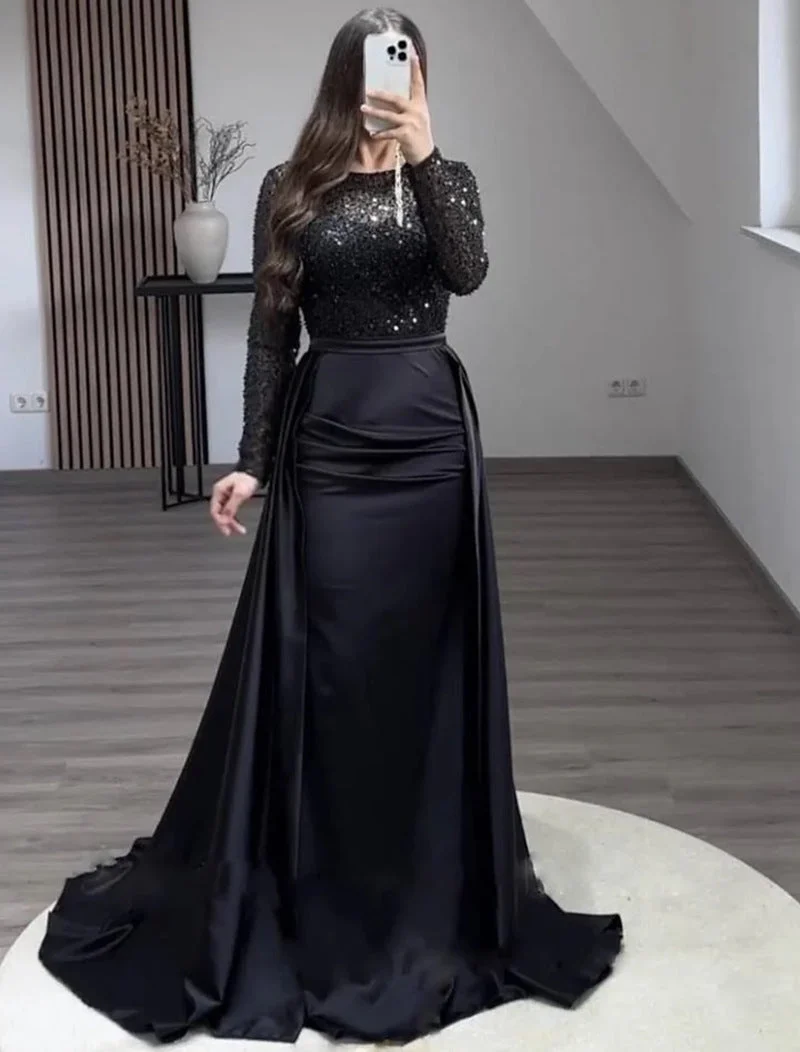 Damen Elegantes Abendkleid mit Glitzerdetails und fließendem Stoff - Vittorelli
