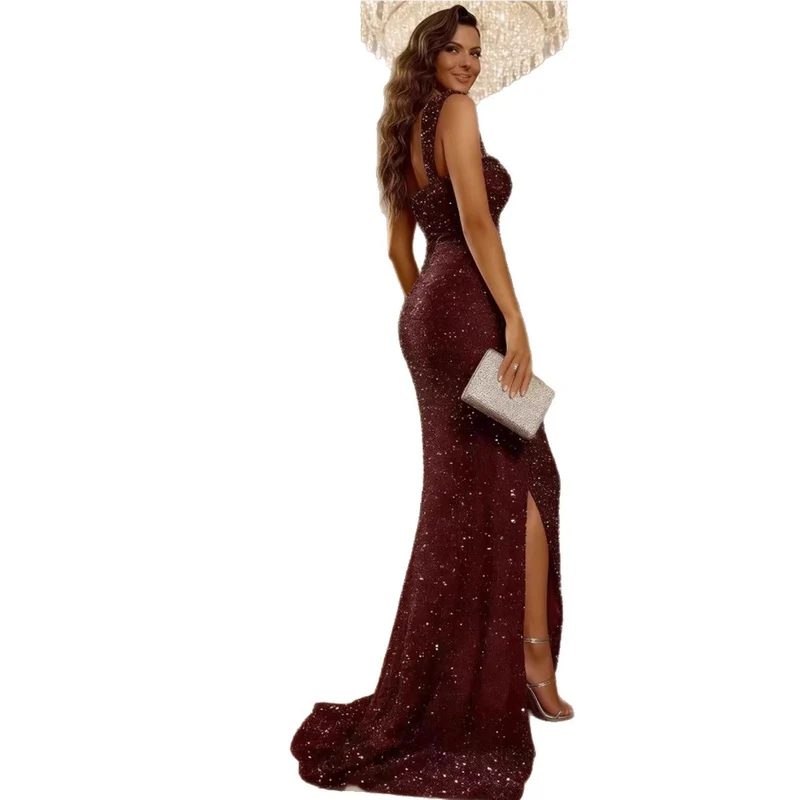 Damen Abendkleid mit funkelnden Pailletten Nord Taschen