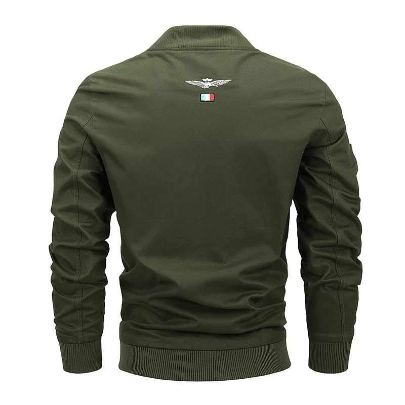 Herren Kanvas‑Bomberjacke mit Vintage‑Patchdetails und gerippten Bündchen Nord Taschen
