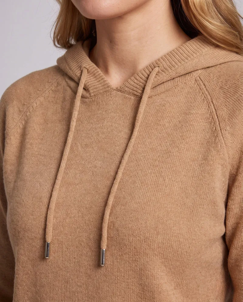 Damen Flauschiger Kapuzenpullover aus Mohair‑Mix mit Raglanärmeln Nord Taschen