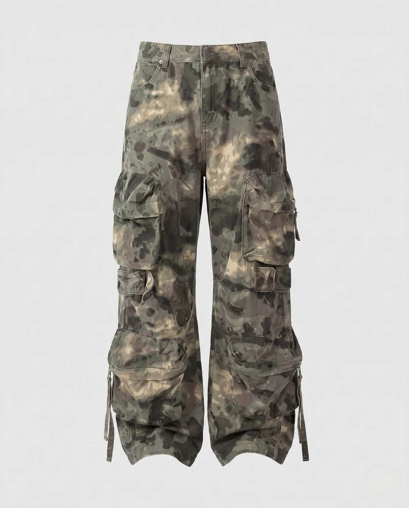 Herrenmode Camouflage Cargo-Hose Nord Taschen