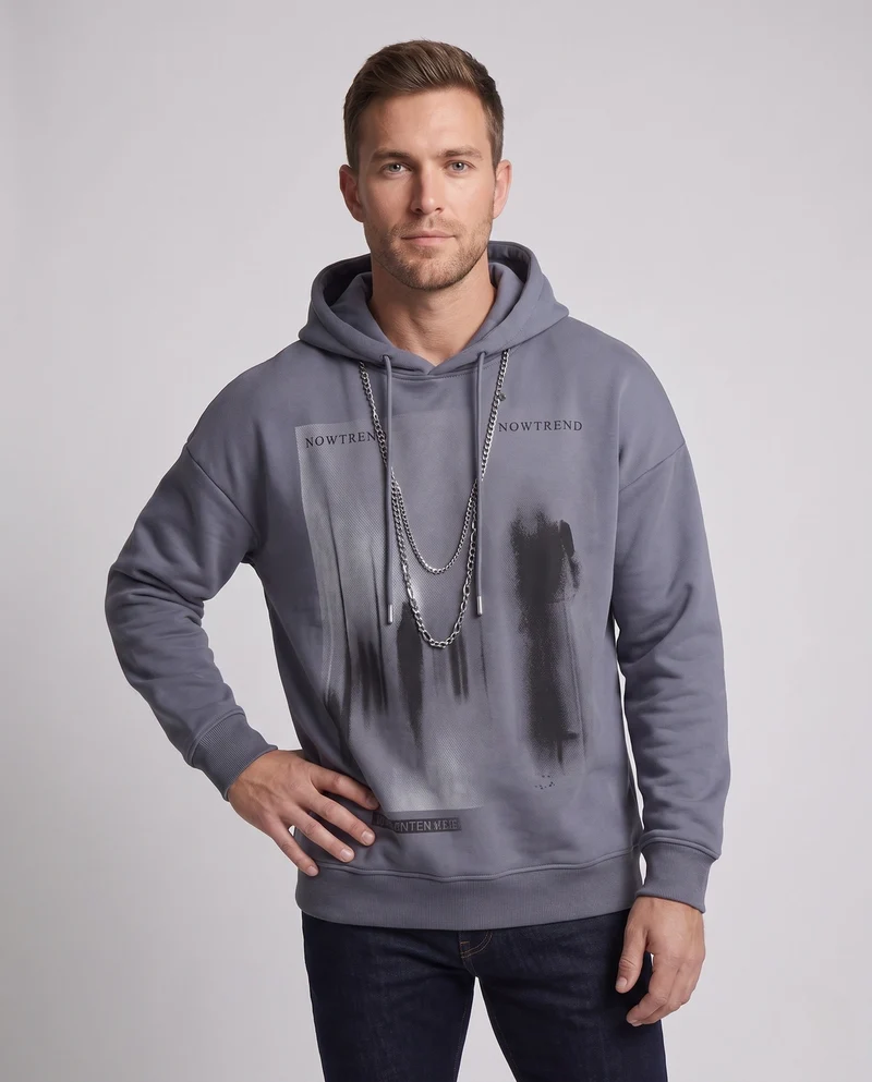 Herren stilvoller Kapuzenpullover mit kreativem Druck Nord Taschen