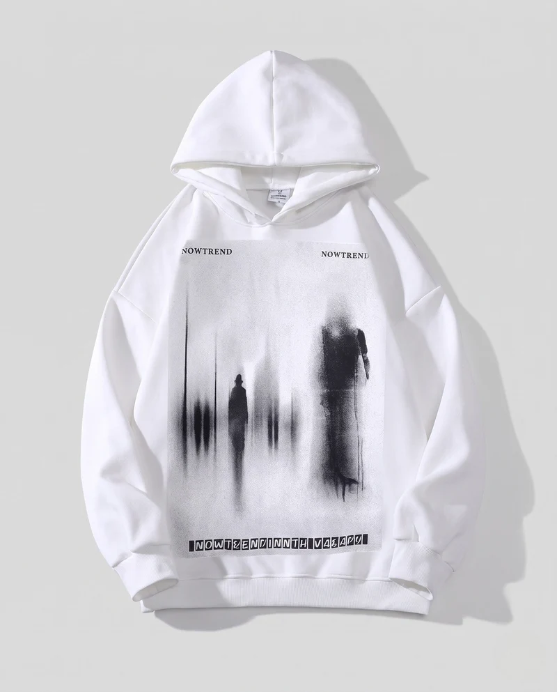 Herren stilvoller Kapuzenpullover mit kreativem Druck Nord Taschen