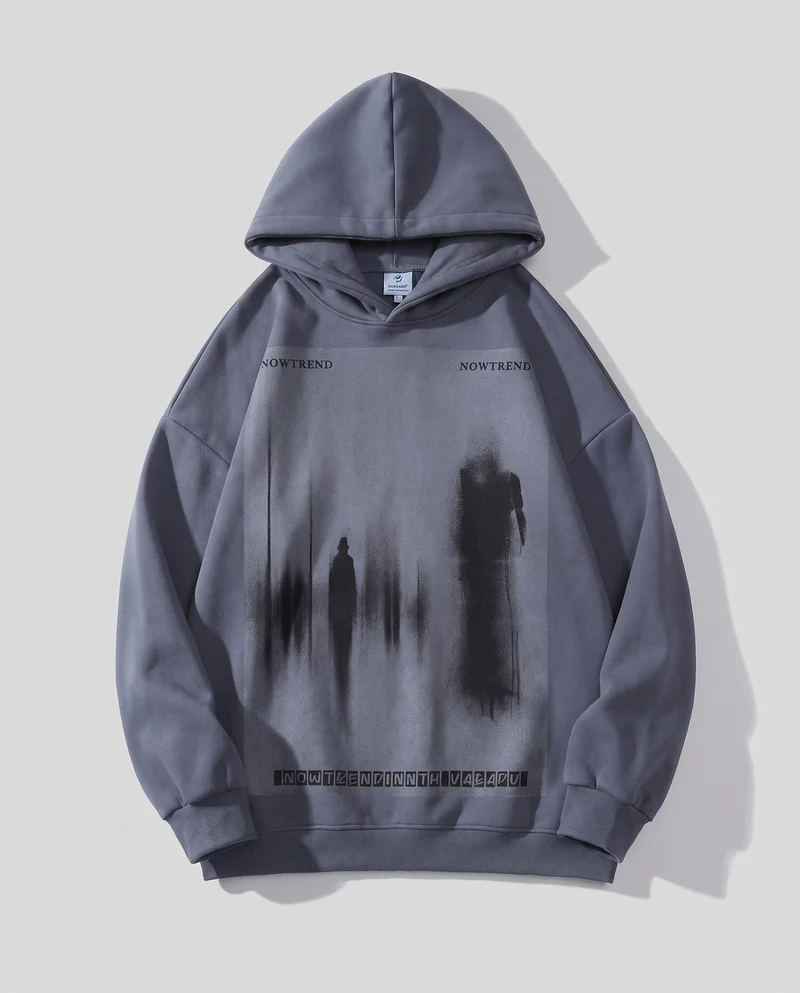 Herren stilvoller Kapuzenpullover mit kreativem Druck Nord Taschen