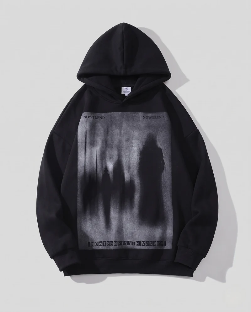 Herren stilvoller Kapuzenpullover mit kreativem Druck Nord Taschen