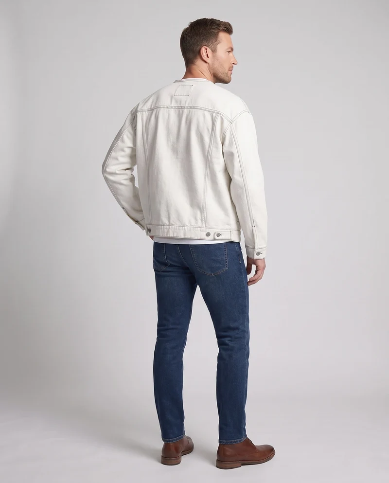 Herren Übergrößen Denim Jacket Nord Taschen