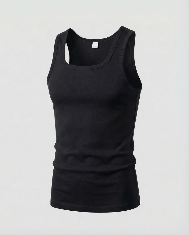 Damen Tanktop Baumwolle Eckiger Ausschnitt