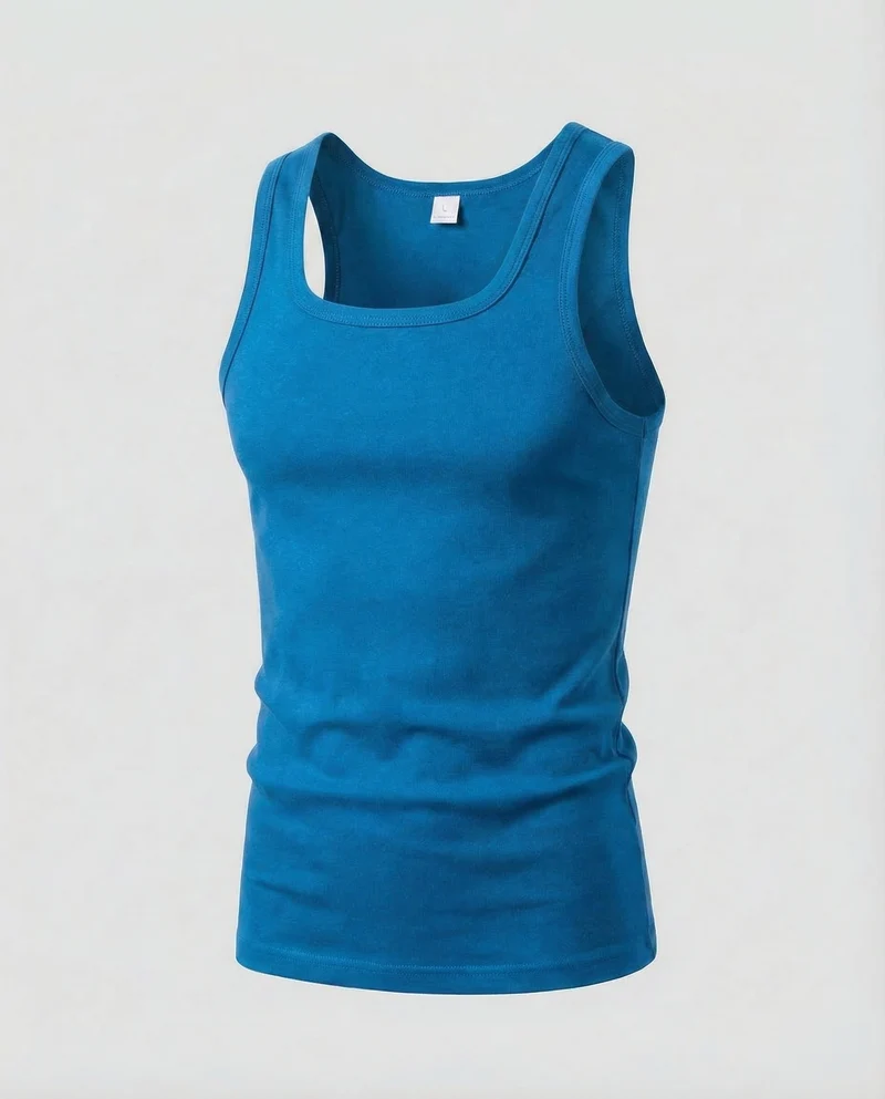 Damen Tanktop Baumwolle Eckiger Ausschnitt