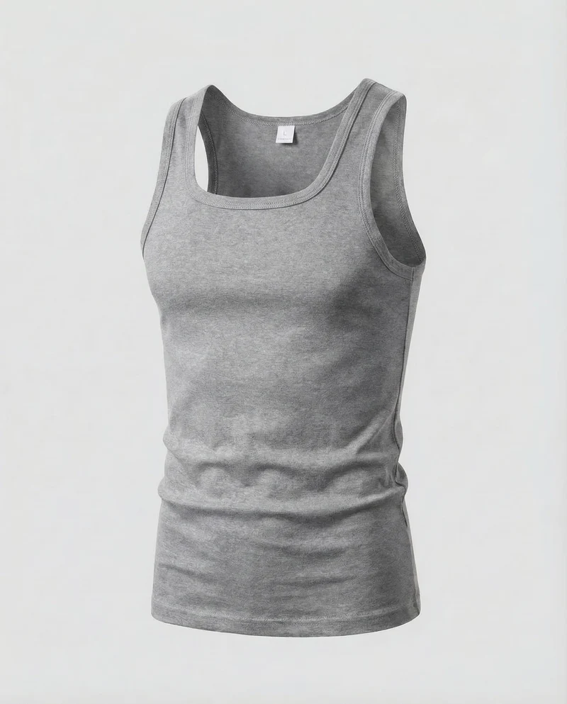 Damen Tanktop Baumwolle Eckiger Ausschnitt