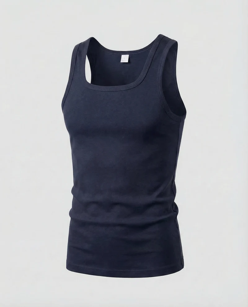Damen Tanktop Baumwolle Eckiger Ausschnitt