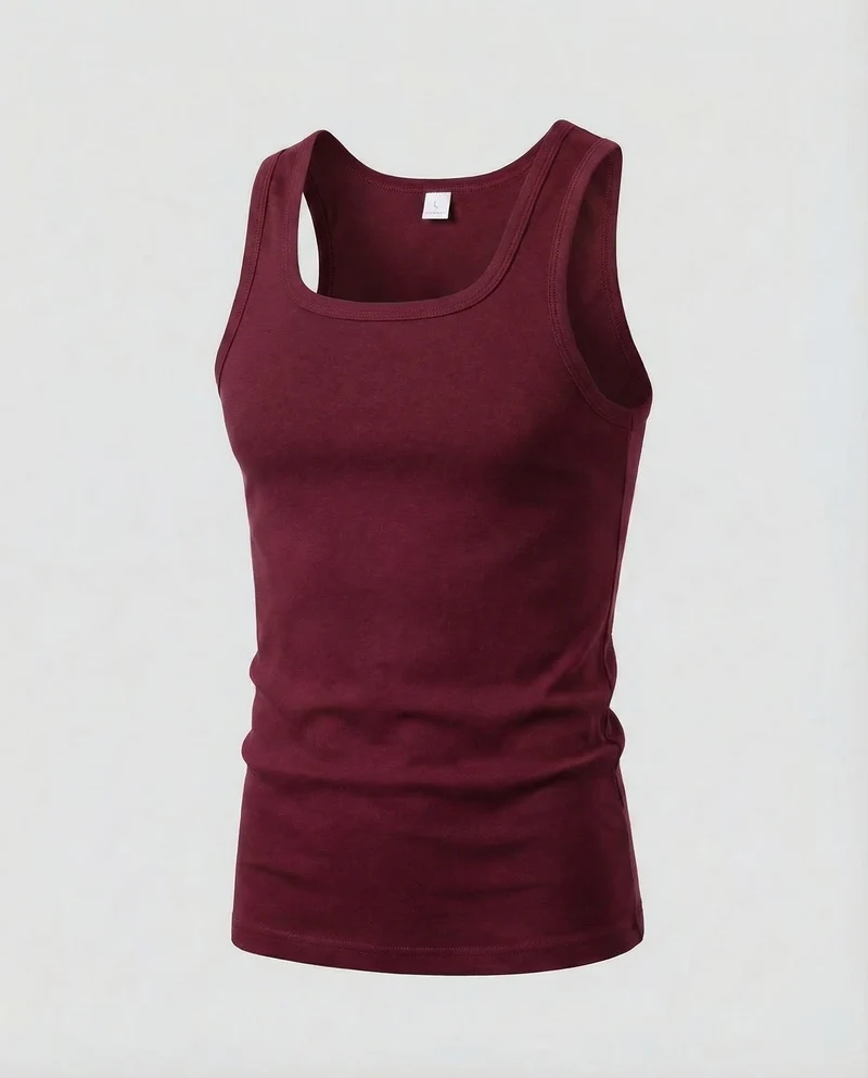 Damen Tanktop Baumwolle Eckiger Ausschnitt