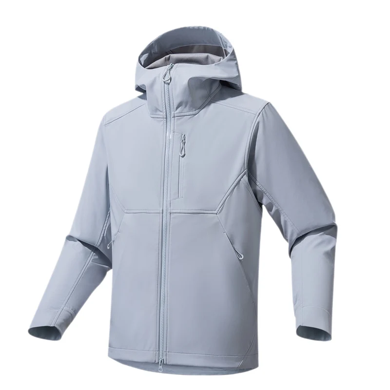 Herren Technische Softshell-Hoodiejacke mit Kapuze, winddichter Membran und ergonomischem Schnitt Nord Taschen