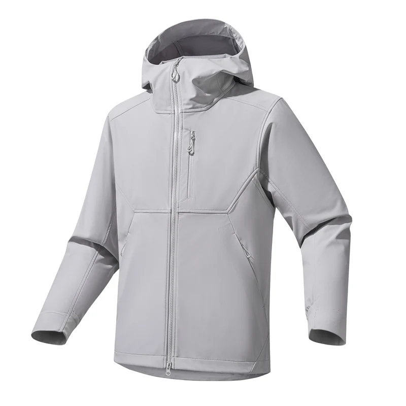 Herren Technische Softshell-Hoodiejacke mit Kapuze, winddichter Membran und ergonomischem Schnitt Nord Taschen