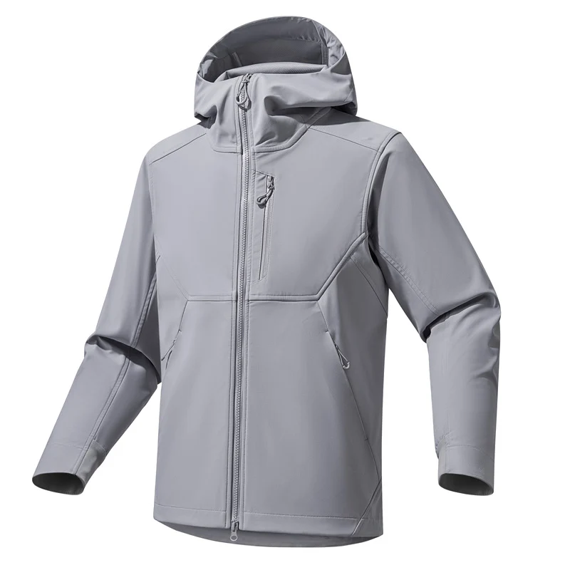 Herren Technische Softshell-Hoodiejacke mit Kapuze, winddichter Membran und ergonomischem Schnitt Nord Taschen