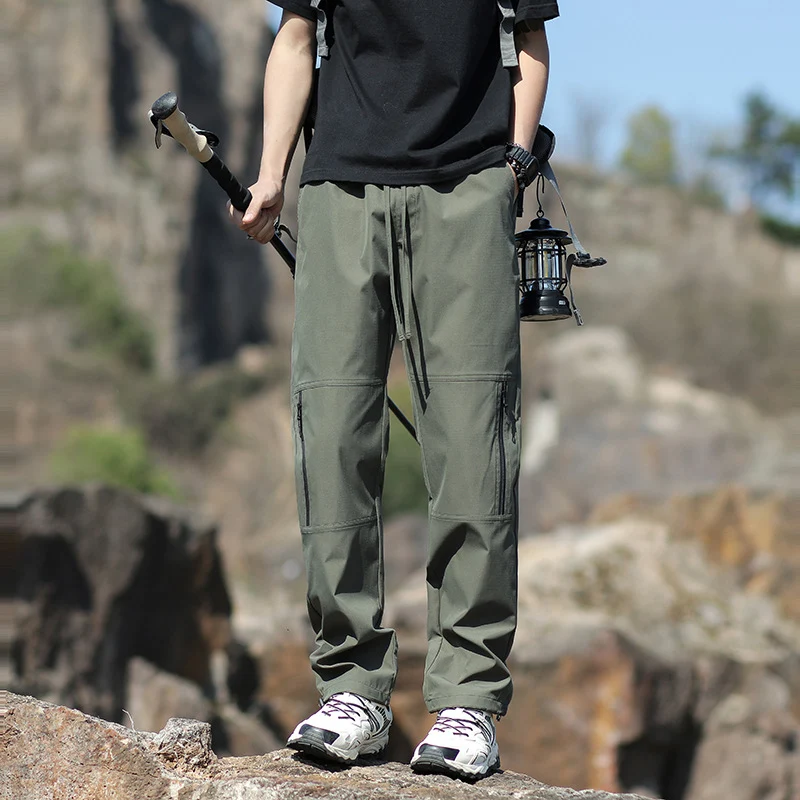 Herren Technische Outdoor- und Wanderhose mit Reißverschlusstaschen und verstellbarer Taille Nord Taschen