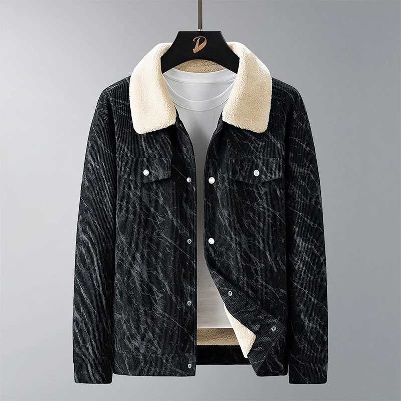 Herren Gemusterte Cordjacke Nord Taschen