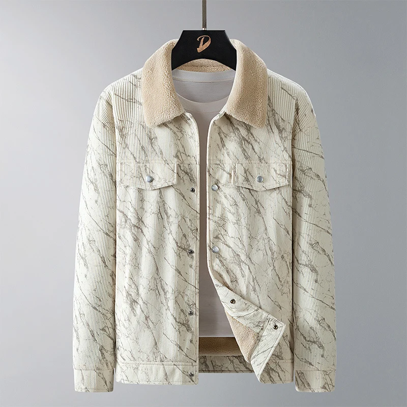 Herren Gemusterte Cordjacke Nord Taschen