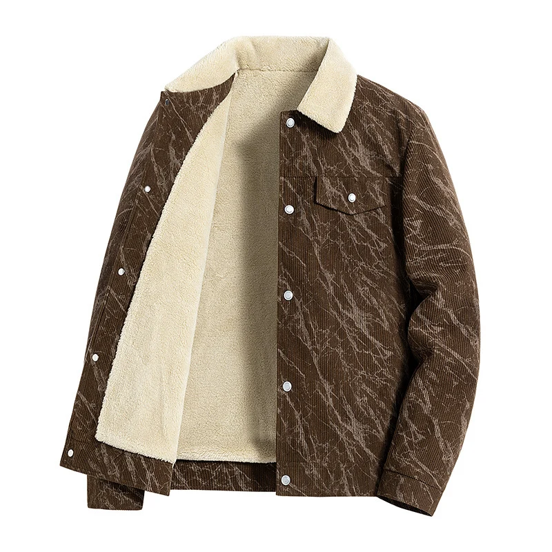 Herren Gemusterte Cordjacke Nord Taschen