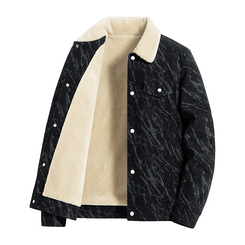 Herren Gemusterte Cordjacke Nord Taschen