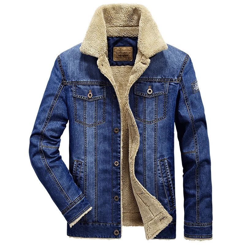 Herren Jeansjacke mit Sherpa‑Futter und wärmender Teddyinnenlage Nord Taschen