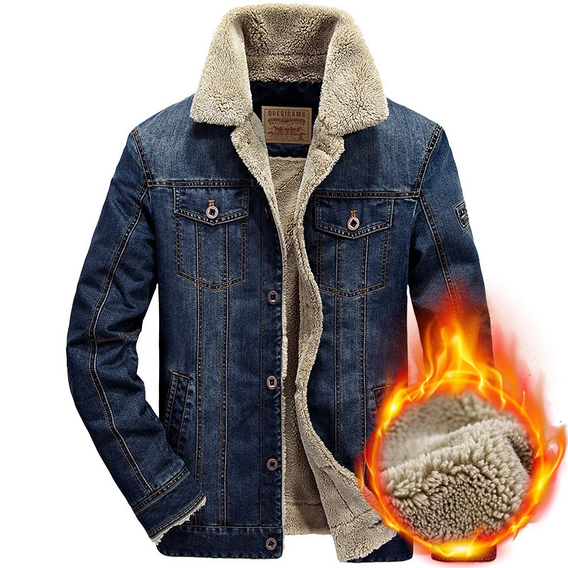 Herren Jeansjacke mit Sherpa‑Futter und wärmender Teddyinnenlage Nord Taschen