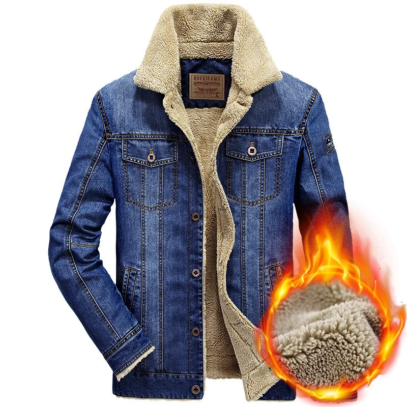Herren Jeansjacke mit Sherpa‑Futter und wärmender Teddyinnenlage Nord Taschen