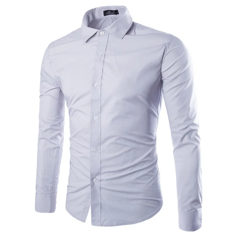Herren elegante Langarmhemd